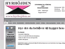 Tablet Screenshot of hyrhojden.se
